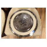 TWO TONE STONEWARE CROCK LID