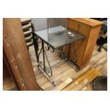 WROUGHT IRON GLASS TOP TABLE