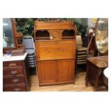 ANTIQUE EASTLAKE STYLE DROP FRONT SECRATARY