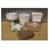 COLLECTIBLE GLASSWARE & ROCK