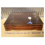 FLATWARE CASE W/ ASSORTED SILVERPLATE FLATWARE