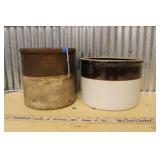 (2) STONEWARE CROCKS