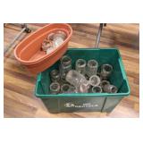 TOTE OF BAILED MASON JARS W/ LIDS