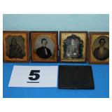 LOT OF 4 TIN TYPES LOT OF 4 TIN TYPES