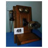 WESTERN ELECTRIC OAK WALL TELEPHONE