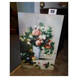 FOLRAL OIL ON CANVAS-30IN WIDE X 46IN TALL FOLRAL OIL ON CANVAS-30IN WIDE X 46IN TALL