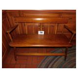 46IN WIDE MAPLE BENCH-ARM NEED REPAIRED 46IN WIDE MAPLE BENCH-ARM NEED REPAIRED