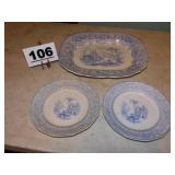 3 PCS OF SOFT PASTE WARES-ADAMS-GENOVA  & W. ADAMS