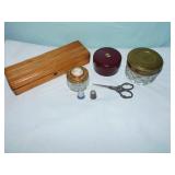 STERLING SCISSORS, GLASS DRESSER BOXES & MORE