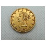 1843O - $10 GOLD PIECE, LIBERTY HEAD