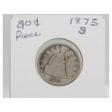 1875S LIBERTY SEATED 20-CENT PIECE, RARE 1875S LIBERTY SEATED 20-CENT PIECE, RARE