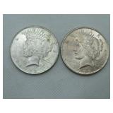 2 - 1922 PEACE DOLLARS 2 - 1922 PEACE DOLLARS
