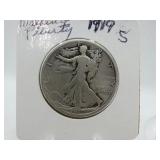 1919S WALKING LIBERTY HALF DOLLAR