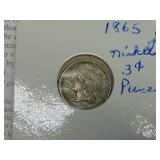 1865 NICKEL 3-CENT PIECE