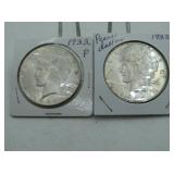 2 - 1922 PEACE DOLLARS 2 - 1922 PEACE DOLLARS