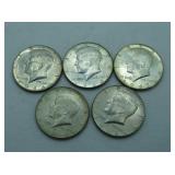 5 - KENNEDY HALF DOLLARS 5 - KENNEDY HALF DOLLARS