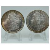 2 - 1880S MORGAN SILVER DOLLARS