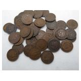 45 - INDIAN HEAD PENNIES, 1900 - 1907