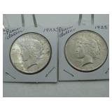 1922, 1923 PEACE SILVER DOLLARS