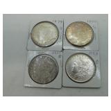 1879S , 1880S, 1881S, 1883O MORGAN SILVER DOLLARS