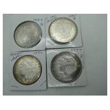 1884O, 1885O, 1886, 1887P MORGAN SILVER DOLLARS