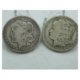 2 - 1900O MORGAN SILVER DOLLARS