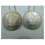 2 - 1885O MORGAN SILVER DOLLARS