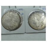 2 - 1883O MORGAN SILVER DOLLARS