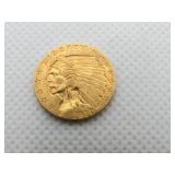 1911 $2 1/2 DOLLAR INDIAN HEAD GOLD COIN