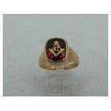 GOLD MASONIC RING