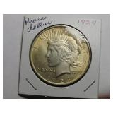 1924 PEACE SILVER DOLLAR 1924 PEACE SILVER DOLLAR