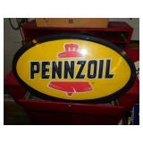 PLASTIC PENNZOIL SIGN PLASTIC PENNZOIL SIGN