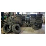 ASSORTMENT OF 51  TIRES 15"-20