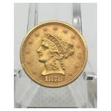 1878 S QUARTER EAGLE ($2.50) GOLD COIN