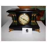 COLUMN FRONT MANTEL CLOCK