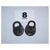 2-RAILYARD AGENCY LOCKS W/KEYS 2-RAILYARD AGENCY LOCKS W/KEYS