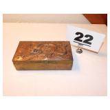 TRINKET BOX W/BRASS LID TRINKET BOX W/BRASS LID