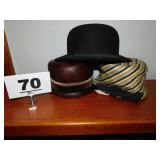 (3) VINTAGE HATS (3) VINTAGE HATS