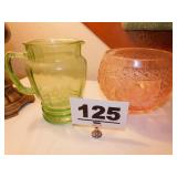 (2) PCS DEPRESSION STYLE GLASS