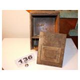 OAK TELEPHONE BOX - NEEDS TLC OAK TELEPHONE BOX - NEEDS TLC