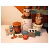 LOT OF ADVERTISING TINS LOT OF ADVERTISING TINS