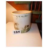 PAINTED CROCK (3 GAL?) PAINTED CROCK (3 GAL?)