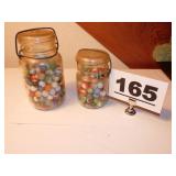 (2) JARS W/MARBLES