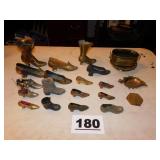 LOT OF METAL DECORATIVE SHOES LOT OF METAL DECORATIVE SHOES