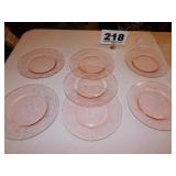 (7) PINK DEPRESSION PLATES (7) PINK DEPRESSION PLATES