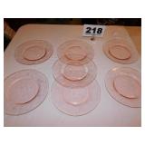 (7) PINK DEPRESSION PLATES