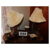 (2) UNIQUE SHELL LAMPS (2) UNIQUE SHELL LAMPS