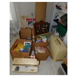 SEWING LOT INCLUDING (2) SINGER MACHINES SEWING LOT INCLUDING (2) SINGER MACHINES