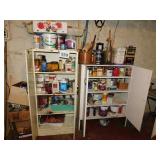 PAINT SUPPLIES & TWO CABINETS