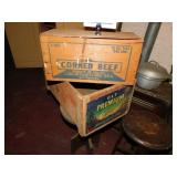 (2) WOODEN BOXES (2) WOODEN BOXES